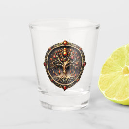 Copo De Shot A árvore ouro da vida do misticismo