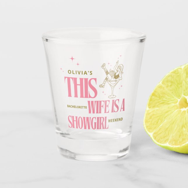 Copo De Shot A esposa é um itinerário de fim de semana de despe (Frente)