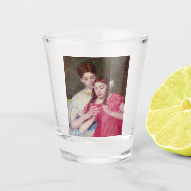 Copo De Shot A lição de crochê (duas irmãs) (Frente)