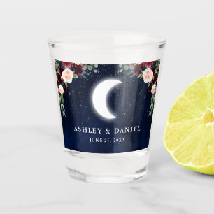 Copo De Shot A lua celestial Stars o casamento floral