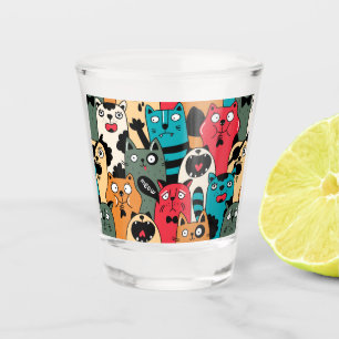 Copo De Shot A multidão de gatos