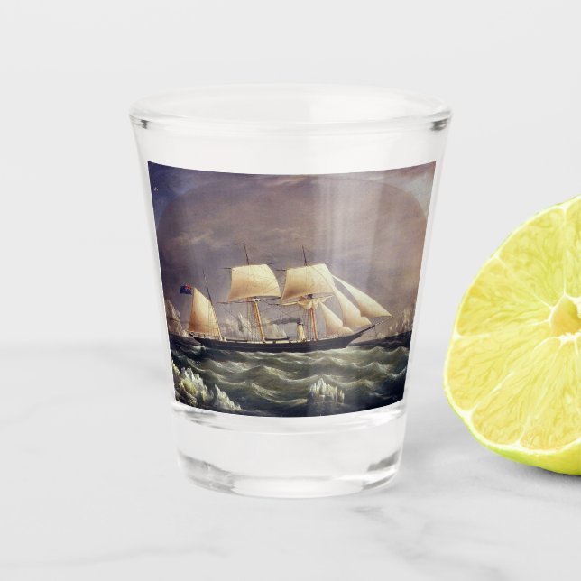 Copo De Shot A Raposa Iate dos anos 1900 (Frente)