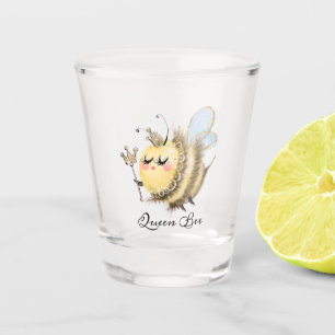 Copo De Shot Abelhas Rainhas Whimsical com Coroa e Varinha