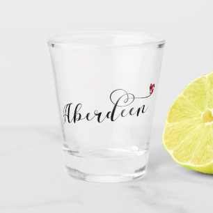 Copo De Shot Aberdeen Flag Heart, Aberdonian