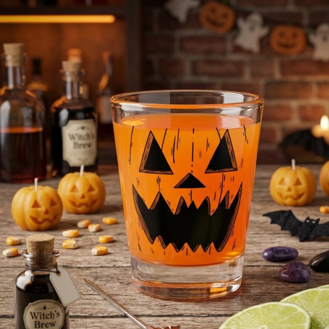 Copo De Shot Abóbora de Halloween (Criador carregado)