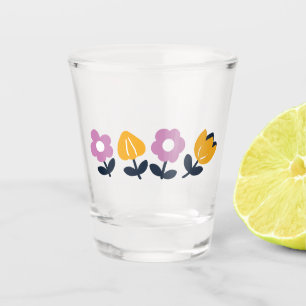 Copo De Shot Abraços e Narizes Molhados de abril - Parte Floral