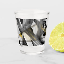 Copo De Shot Abstrato de Tendência de Vidro de Tendência Interi