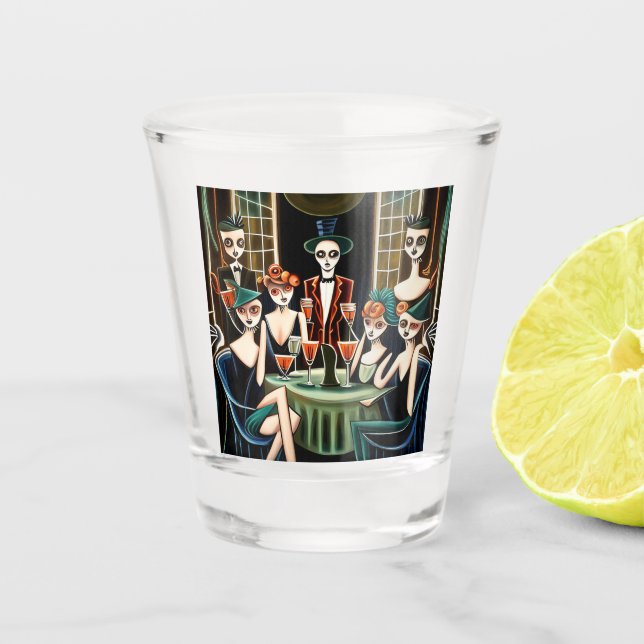 Copo De Shot Abstrato Halloween cocktail (Frente)