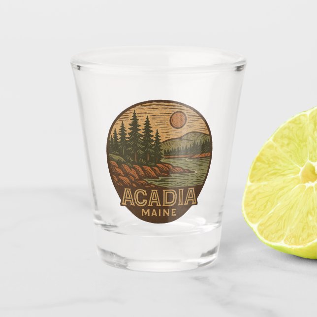 Copo De Shot Acadia National Park Shot Glass (Frente)