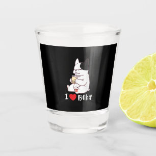 Copo De Shot Adoro Boba Bubble Tea Dog Cut French Bulldog Gift