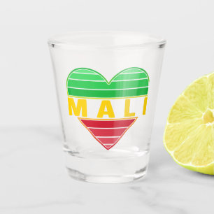 Copo De Shot Adoro Mali, Coração maliana