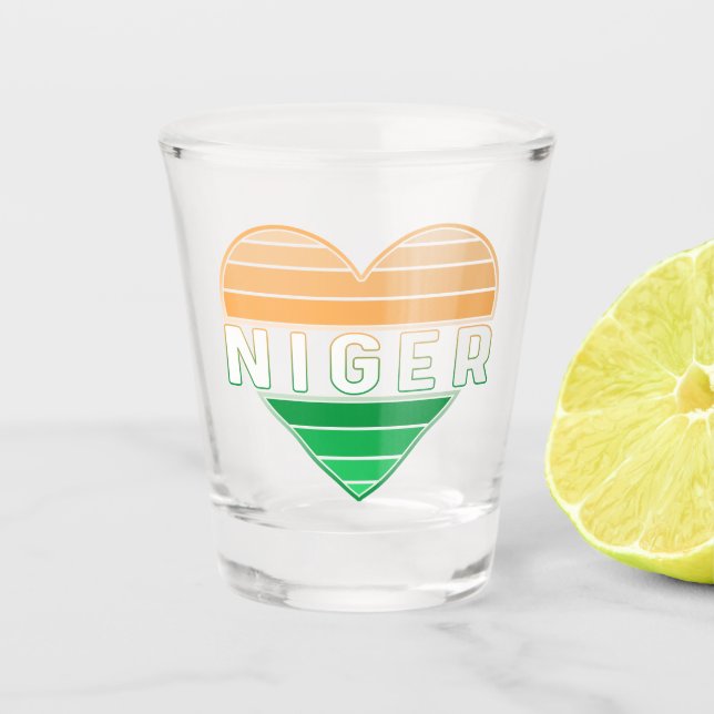 Copo De Shot Adoro Níger, Níger Heart (Frente)