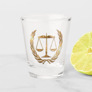 Copo De Shot Advogado no ouro da lei