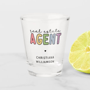 Copo De Shot Agente de Imóveis de Nome Personalizado Presente