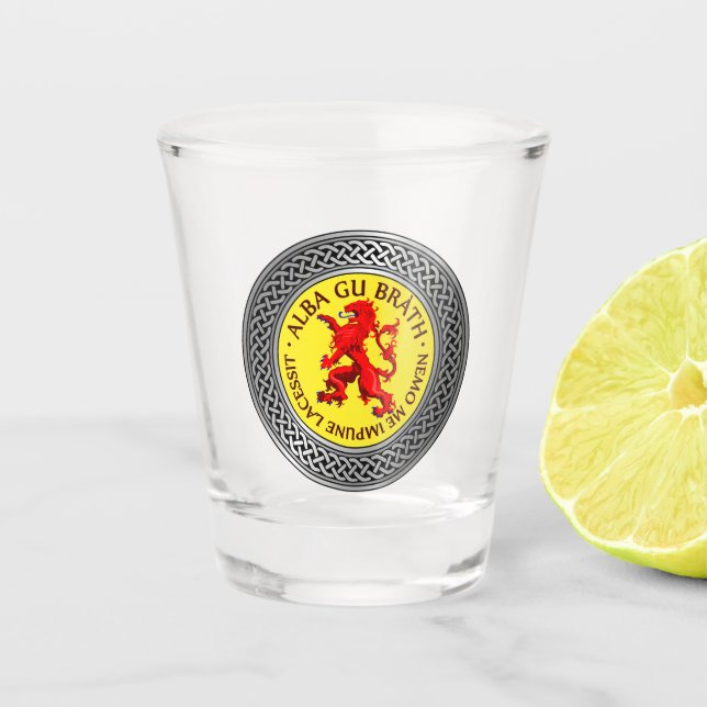 Copo De Shot Alba Gu Brath Lion Rampant Knot (Frente)