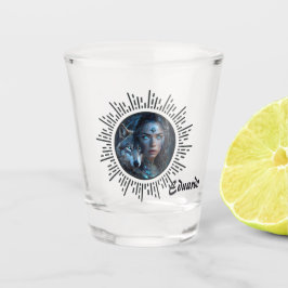 Copo De Shot Aliança forte o lobo e a bela mulher