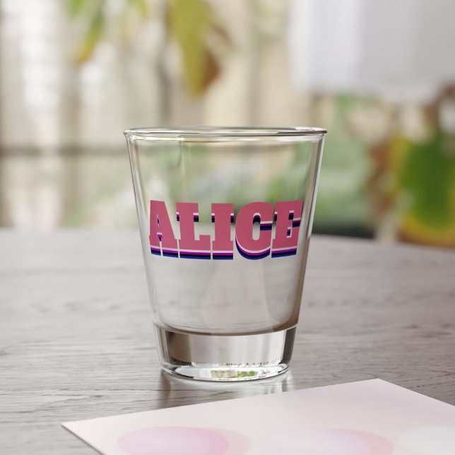Copo De Shot Alice Name Shot Glass (Know an Alice? Here's the shot glass just for them)