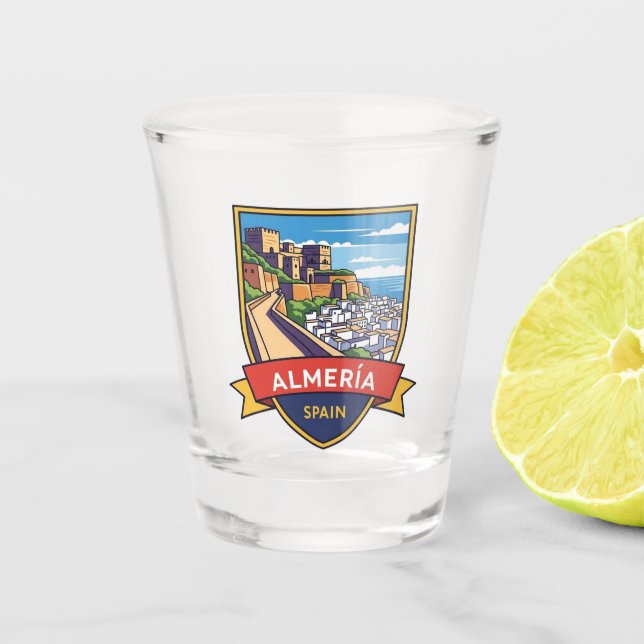 Copo De Shot Almeria Spain Alcazabar Travel Shot Glass (Frente)