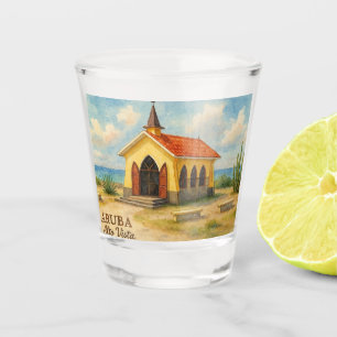 Copo De Shot Alto Vista Aruba aquarela