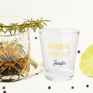 Copo De Shot Amarelo Manteiga Casamento Noiva Esquadra Personal
