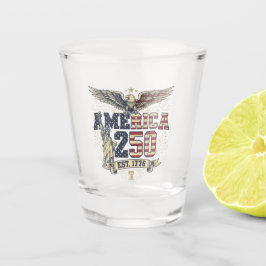 Copo De Shot América 250 Águia & Liberdade Aniversário Patrióti