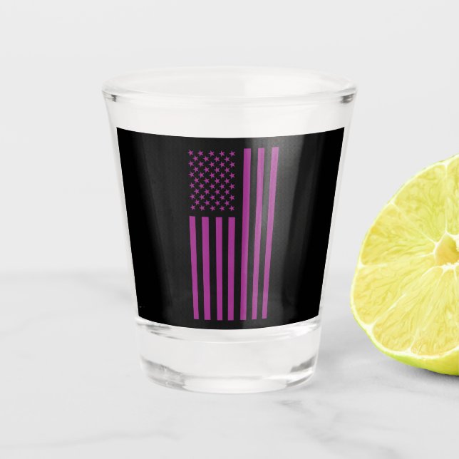 Copo De Shot American Flag Purple (Frente)