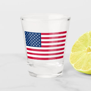 Copo De Shot American Flag Shot Glass