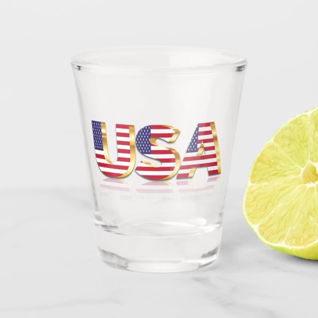 Copo De Shot American Flag Shot Glass EUA (Frente)