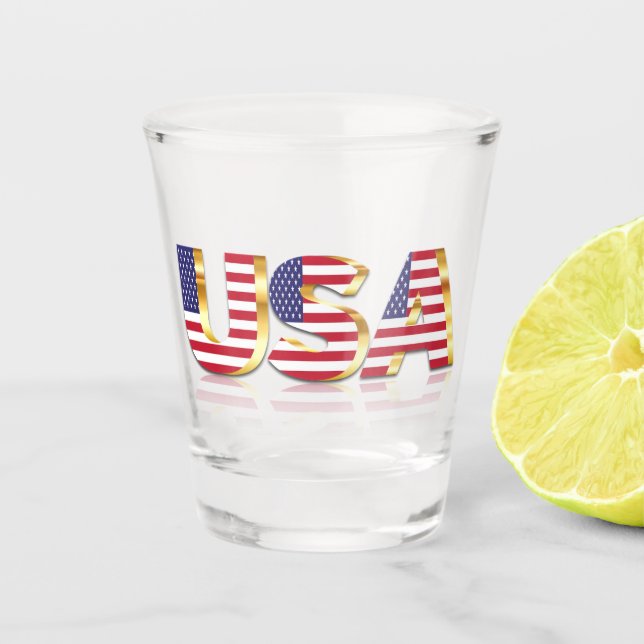 Copo De Shot American Flag USA Shot Glas (Frente)