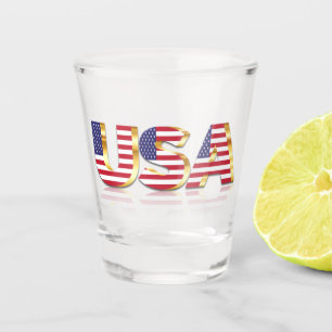 Copo De Shot American Flag USA Shot Glass