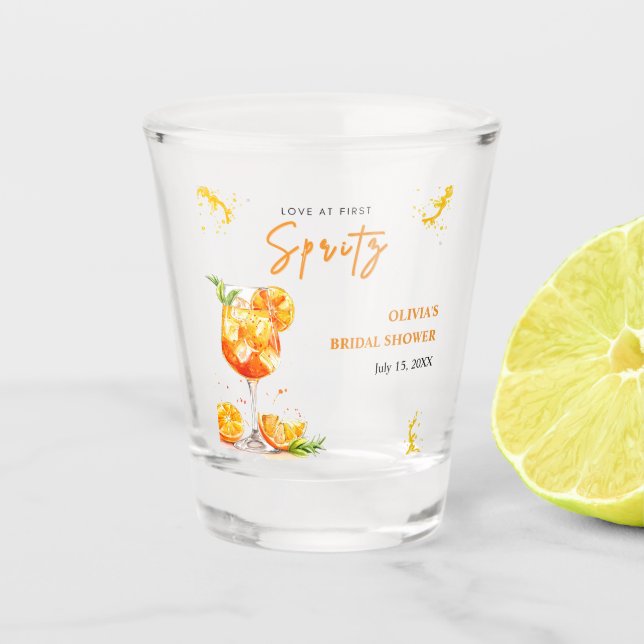 Copo De Shot Amor à Primeira Taça Cocktail Laranja Chá de Noiva (Frente)
