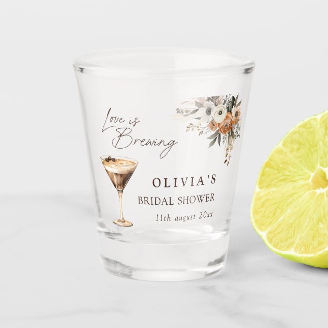 Copo De Shot Amor é Criar Chá de panela Espresso Martini (Frente)