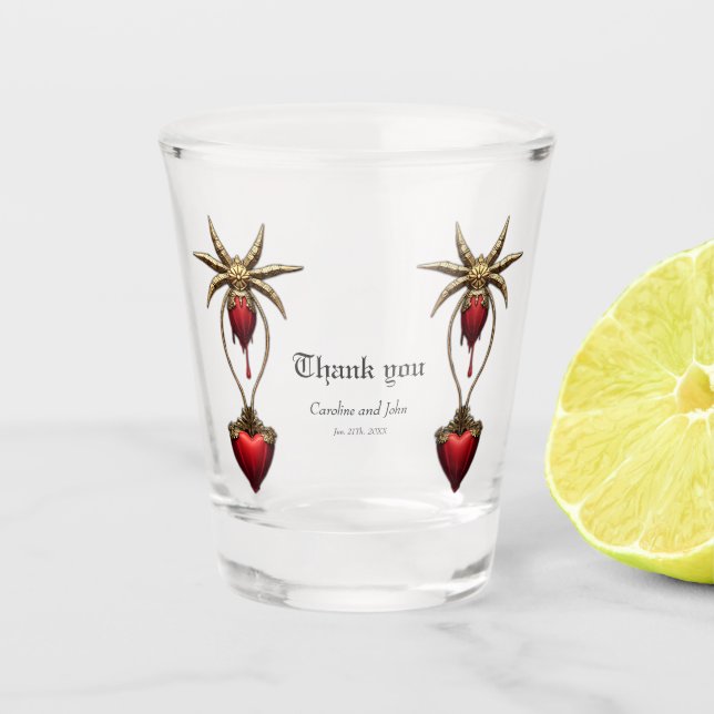 Copo De Shot Amor eterno nas sombras da escuridão, (Frente)