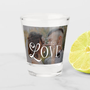 Copo De Shot Amor Moderno Senhor & Senhora Foto Personalizada d