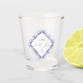 Copo De Shot Amostra de Jardim Floral Roxo para Chá de Noiva