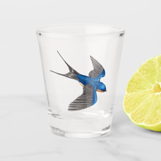 Copo De Shot Andorinha de celeiro do vôo (Frente)