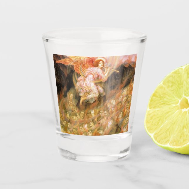 Copo De Shot Angel Piping para as Almas no Inferno (Frente)