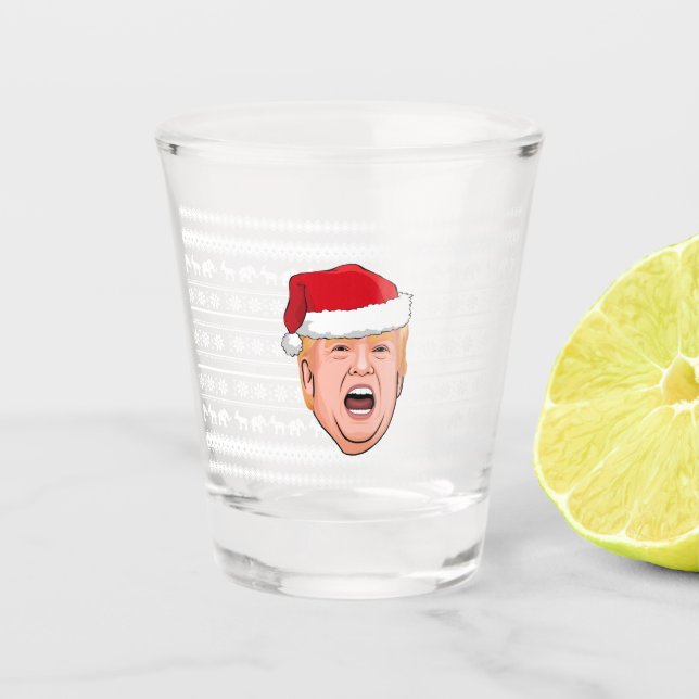 Copo De Shot Angry Donald Trump Christmas (Frente)