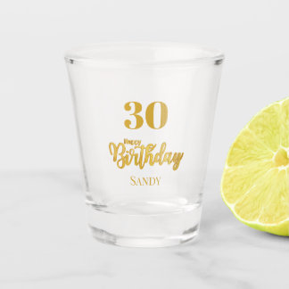 Copo De Shot Aniversário 30 anos nome personalizado