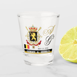 Copo De Shot Aniversário da Bélgica, Vidro de Casamento, Bandei