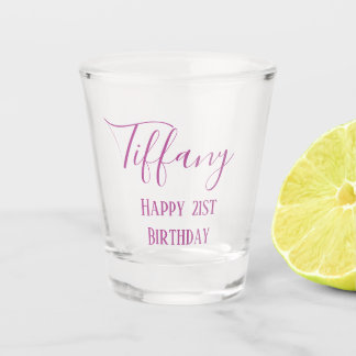 Copo De Shot Aniversário de 21 anos roxo