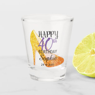 Copo De Shot Aniversário de 40 anos personalizado
