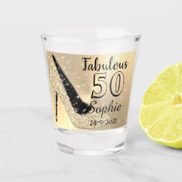 Copo De Shot Aniversário de 50 anos Fabuloso Personalizado