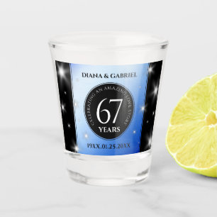 Copo De Shot Aniversário de Casamento da 67ª Estrela Sapphire
