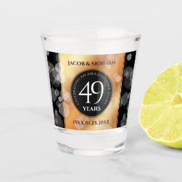 Copo De Shot Aniversário de Casamento de Cobre Elegante 49º