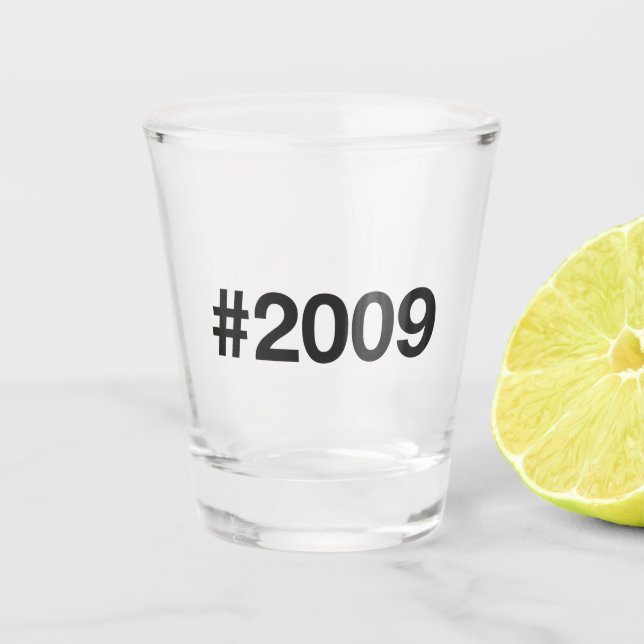 Copo De Shot Aniversário do Aniversário do Aniversário de 2009  (Frente)