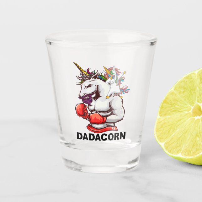 Copo De Shot Aniversário do pai Padre Dadacorn Unicorn (Frente)