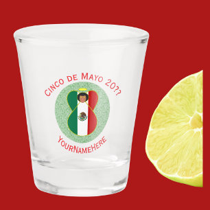 Copo De Shot Anjo Mexicano Cinco de Mayo Personalizado