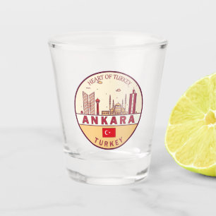 Copo De Shot Ankara Turkey City Skyline Emblem