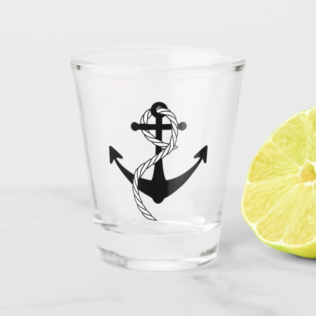 Copo De Shot Anker schwarz weiss (Frente)